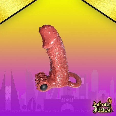 Solid Head Reusable Penis Extension Sleeve chocolate PES-026