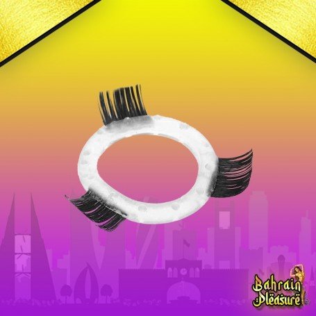 Transparent Hair Finger Fun Function Cock Ring CR-009