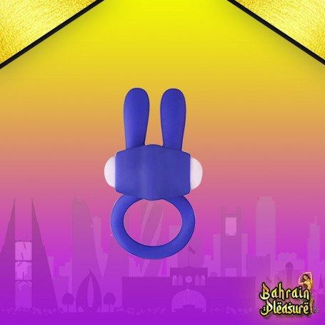 Kingfansion Mini Vibrating Rabbit Cock Ring (Blue) CR-017