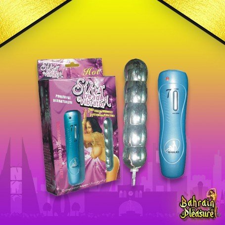 Silver Beaded Anal Vibrator-BIG AD-011