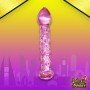 Dotted Purple Glass Dildo GD-006